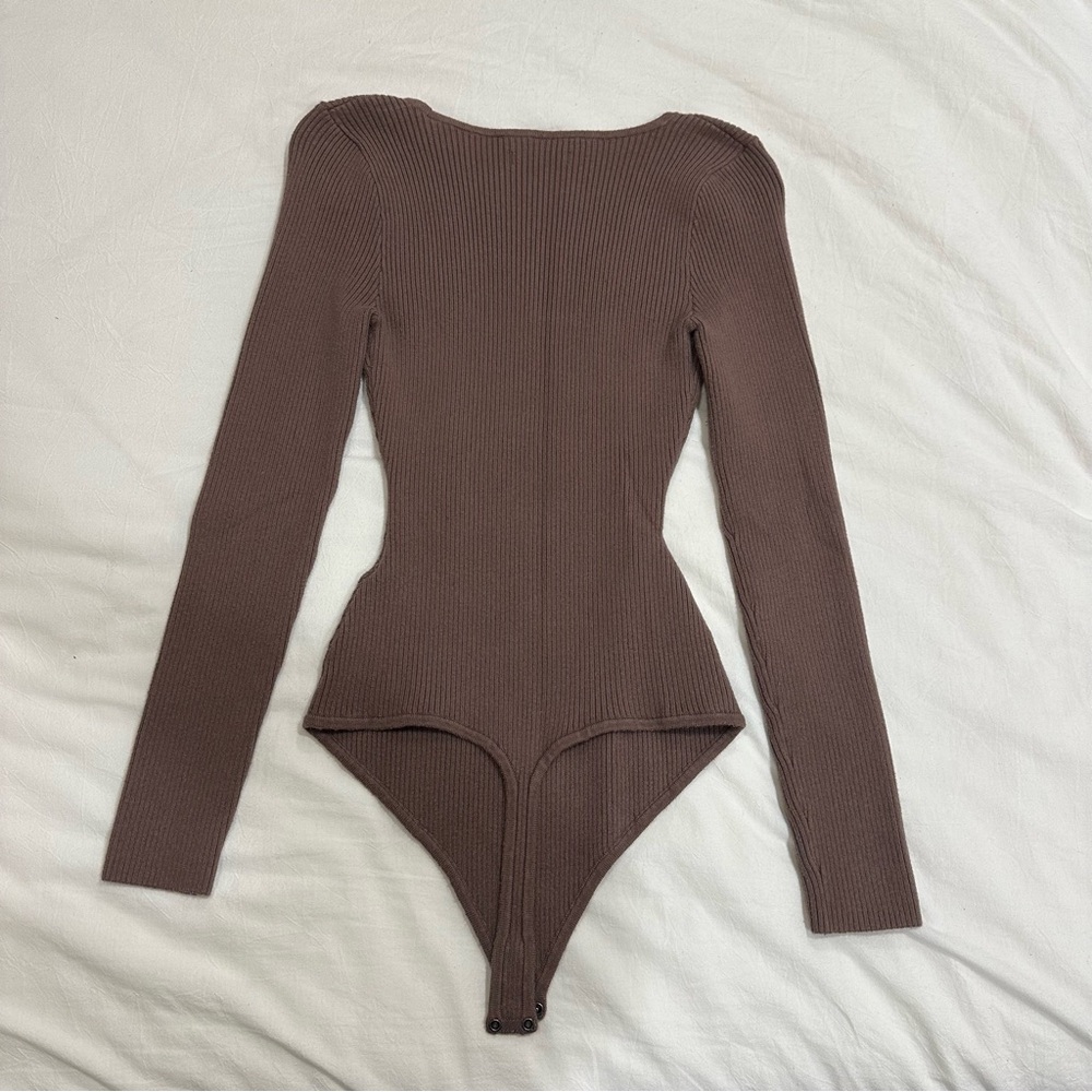 Abercrombie & Fitch Ribbed Brown Top ( Cotton Blend) - Picture 5 of 6